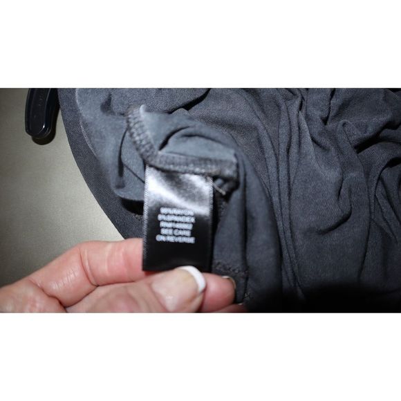 Torrid Women's Plus Sz 2 (2XL 18-20) Nine Iron Gray Lace-Up Babydoll Tank - Picture 9 of 12